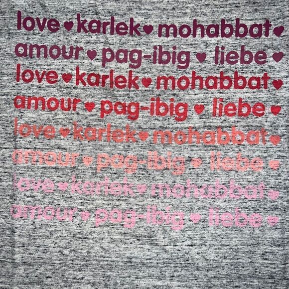Gymboree Girls Gray Love Short Sleeve Graphic T-Shirt Valentines Day Small NWT - Picture 3 of 7